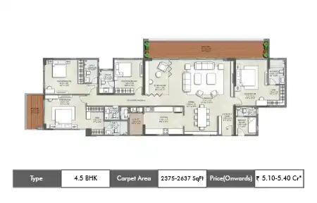4.5 BHK 2375-2637 SqFt