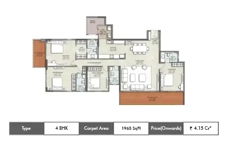 4 BHK 1965 SqFt